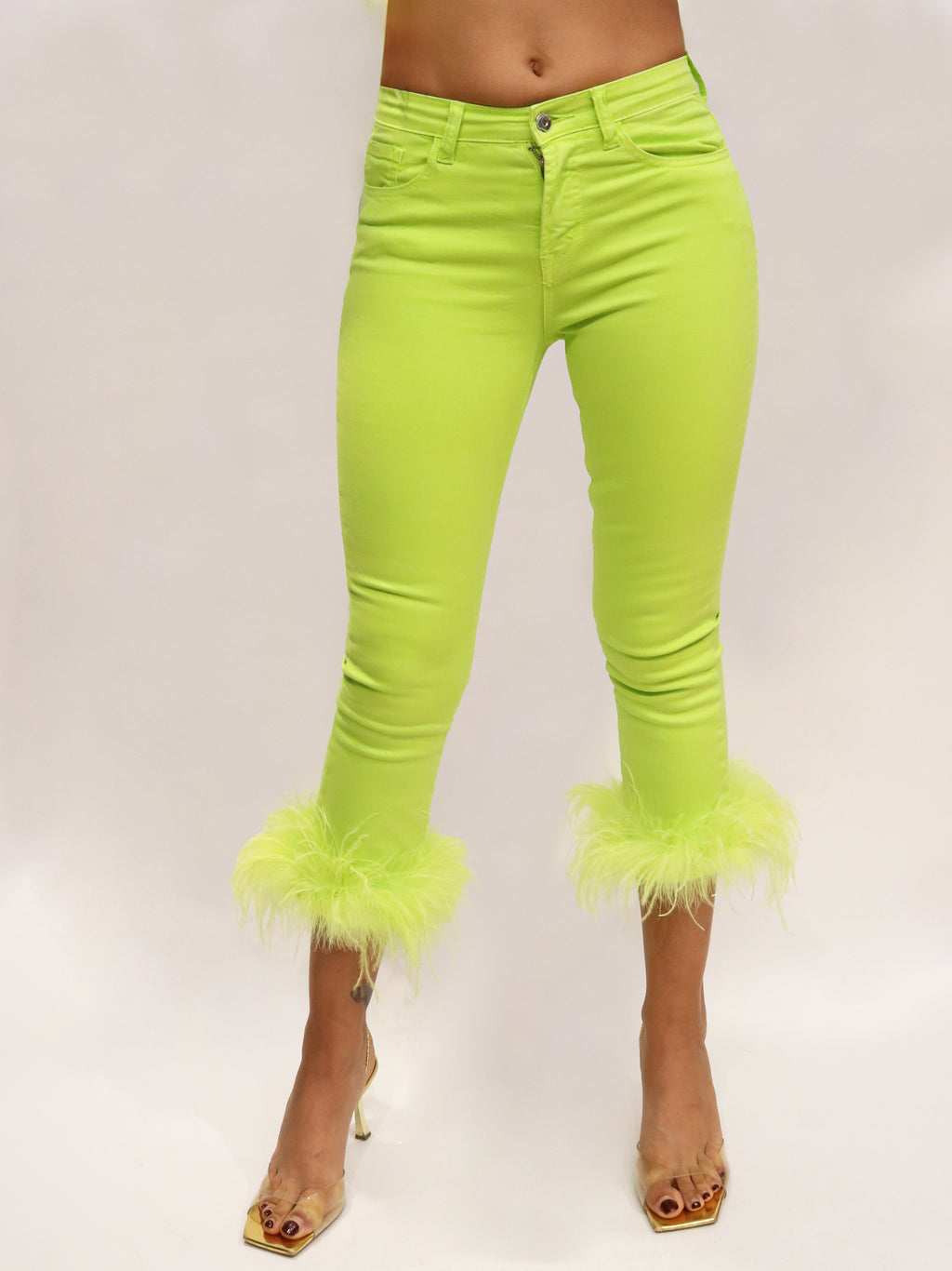 PANTALONE CON PIUME